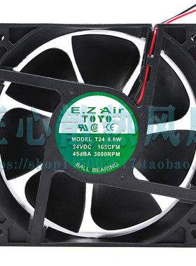 T24 8.6W 12038 24V TOYO 105CFM 3000RPM 12CM 机柜变频器风扇