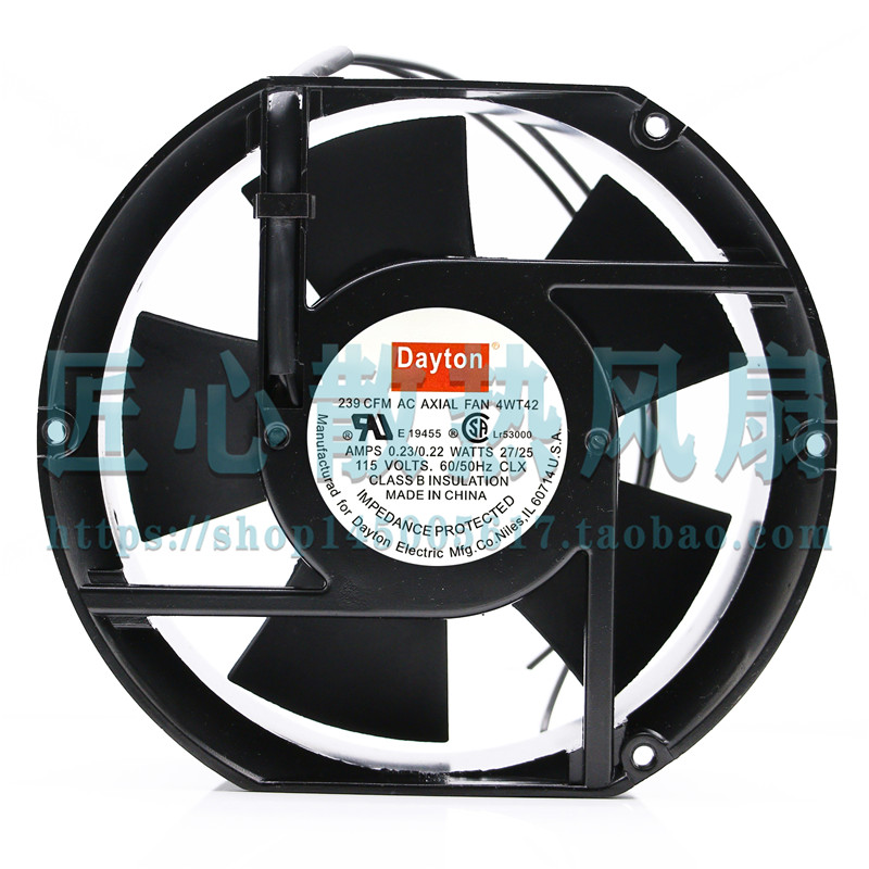 全新Dayton 239 CFM AC AXIAL FAN 4WT42A 115V 0.23/0.22A 风扇