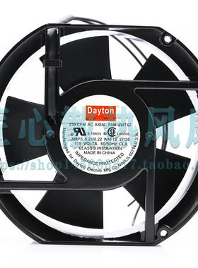 全新Dayton 239 CFM AC AXIAL FAN 4WT42A 115V 0.23/0.22A 风扇