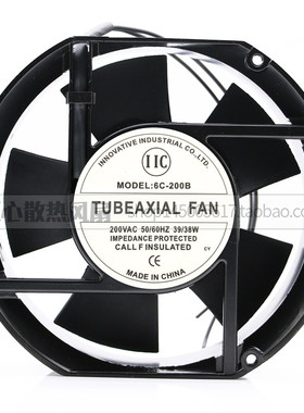 IIC TUBEAXIAL FAN MODEL:6C-200B 6C-230B 200V 39/38W风扇