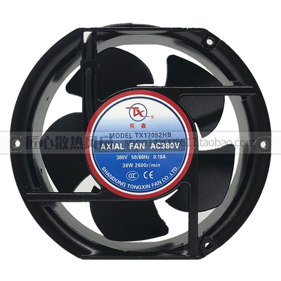 同鑫 TX17052HB 380V110V 220V 散热风扇耐高温风机四方形 半圆形
