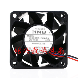 06038RA 24N 6038 进口 大风量散热风扇 0.35A NMB DC24V 原装