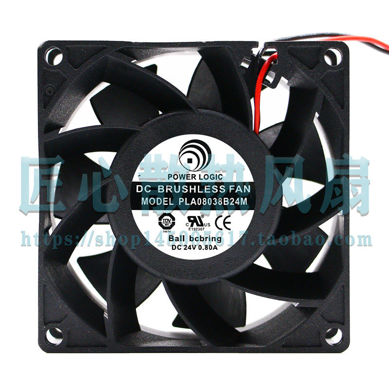 POWER LOGIC PLA08038B24M DC 24V 0.80A 8038 服务器 散热风扇 - 实物图