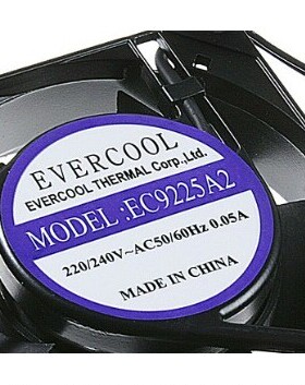 EC9225A2HBL EVERCOOL 9225 220V AC 0.05A 机箱散热风扇