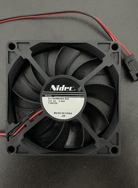 日本nidec DJT80RBAS5-S02 8cm 8015 12V 0.04A 冰箱内置散热风扇