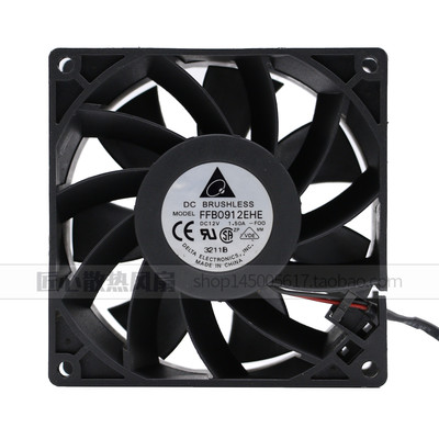 正品台达 FFB0912EHE 9038 12V 1.50A 9CM 暴力大风量双滚珠风扇