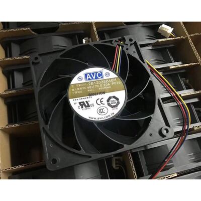 2B12038B48H/U/M 12CM 12038 48V 4线PWM调速风扇2B12038B48S