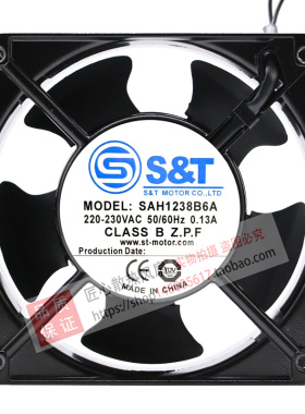 SAH1238B6A 全新原装S&T 220V SAH1238S6A 12038机箱机柜风扇12CM