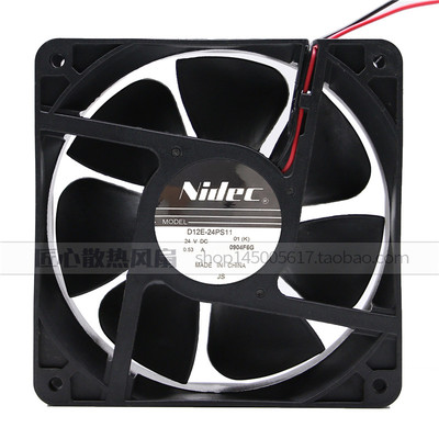 原装 NIDEC 12CM 12038 24V 0.53A D12E-24PS11 变频器散热风扇