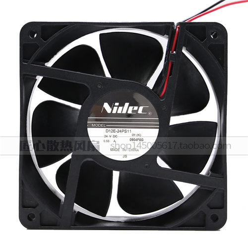 原装 NIDEC 12CM 12038 24V 0.53A D12E-24PS11 变频器散热风扇