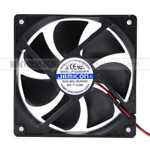 DC24v Jamicon凯美JF1225B2UR 12cm 12025 0.28A口罩机散热风扇