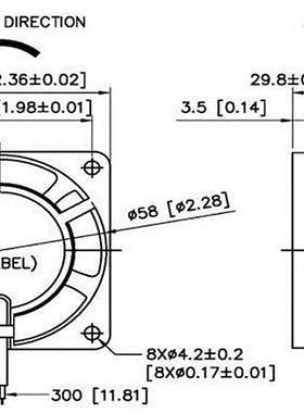 Sofasco sA6030V2HBL 220V 60x60x30mm 6厘米交流 AC散热风扇