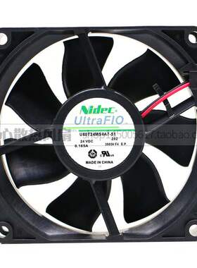 原装NIDEC正品24V 0.165A 变频器8CM厘米8025风扇U80T24MS4A7-51