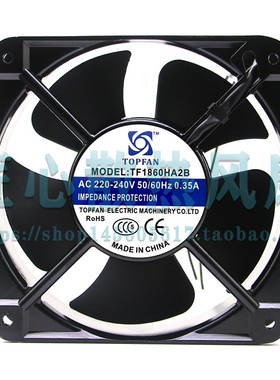 全新 TOPFAN TF1860HA2B AC220V 0.35A 18CM 电焊机冷却散热风机