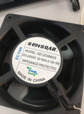 全新SENSDAR SE12038M2S 220V 0.10A 6W EC FAN 塑胶框 散热风扇