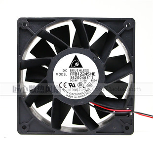 12CM 全新FFB1224SHE台达 1.20A 12038 变频器印刷机散热风扇 24V