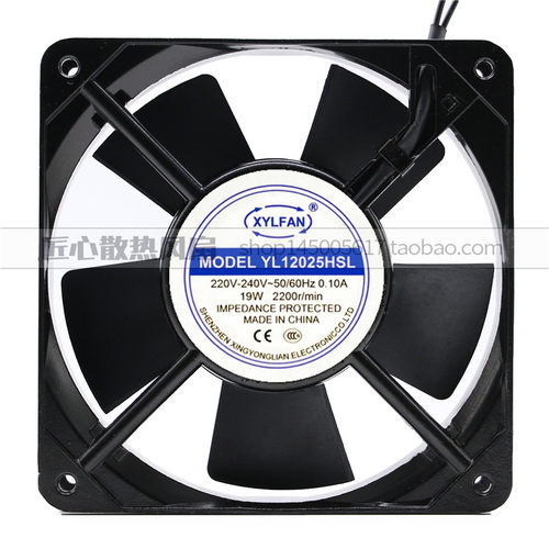 MODEL YL12025HSL/HBL AC 220V 380V 50/60HZ 0.04A 风扇