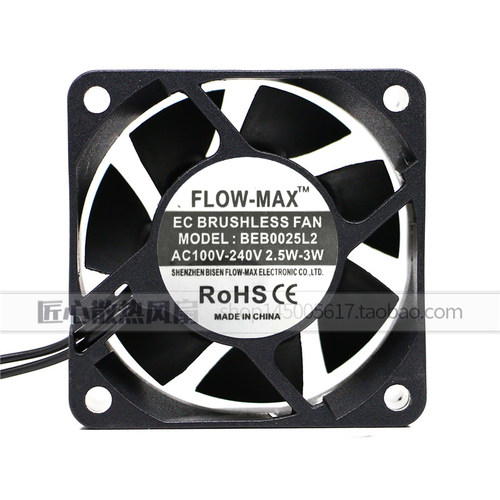 FLOW-MAX BEB0025L2 100V-240V 2.5W -3W 6cm 60*60*25 散热风扇