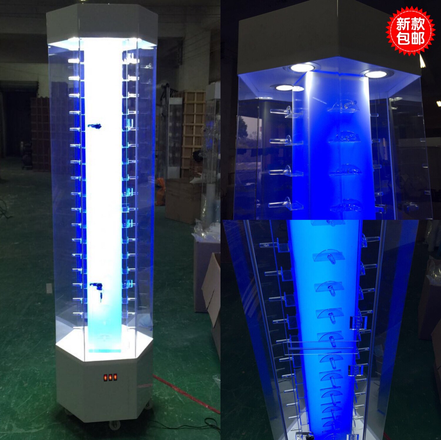 太阳镜展柜柜陈列货架亚克力旋转展架眼镜有机玻璃墨镜展示柜定制