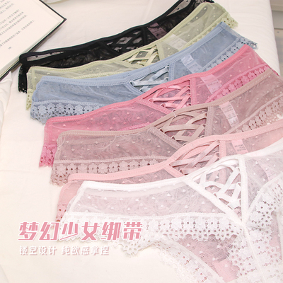 蕾丝轻薄无痕镂空T字裤