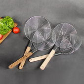 厨房商用捞面勺超细漏网捞篱家用捞勺大漏勺过滤网大号不锈钢笊篱