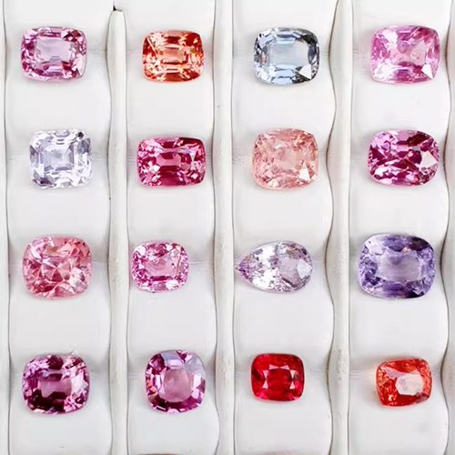 J2天然尖晶石裸石缅甸曼辛18K金镶嵌定制戒指吊坠耳钉手链精品女