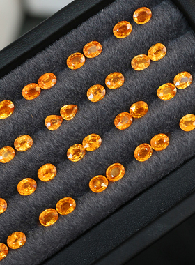 FD3天然芬达配对彩色锰铝石榴石18K金镶嵌戒指吊坠耳环手链精品