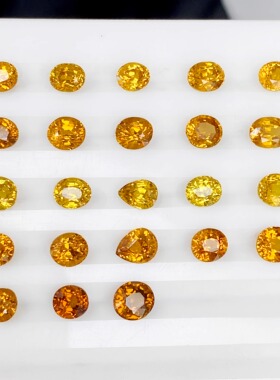 ML2天然马里榴石裸石蜜糖色彩宝首饰戒面镶嵌戒指耳钉吊坠手链女