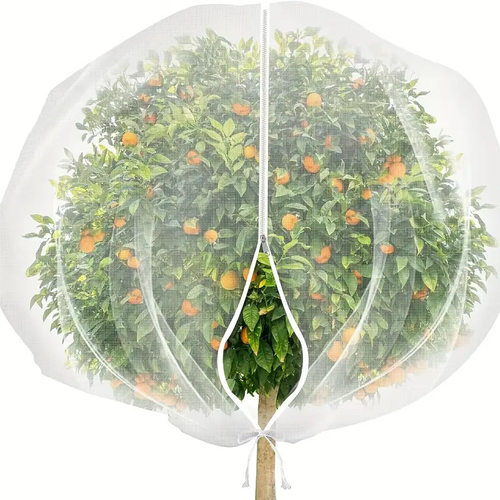 跨境供应防虫网罩拉绳拉链植物防虫罩大棚果树防鸟罩花园 哈 搜标