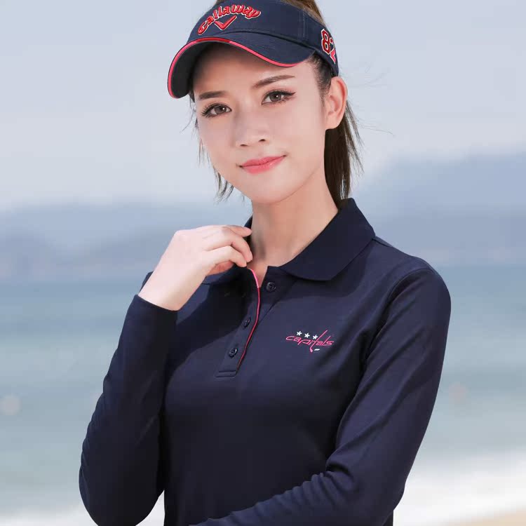 品牌秒杀长袖印花翻领T上衣宽松