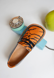 圆头方根 手工头层牛皮乐福丑萌大头鞋 remote2021年秋季 新款