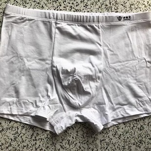威德龙盒装白色内裤全棉中腰弹力棉男士纯白三角内裤平角内裤3155