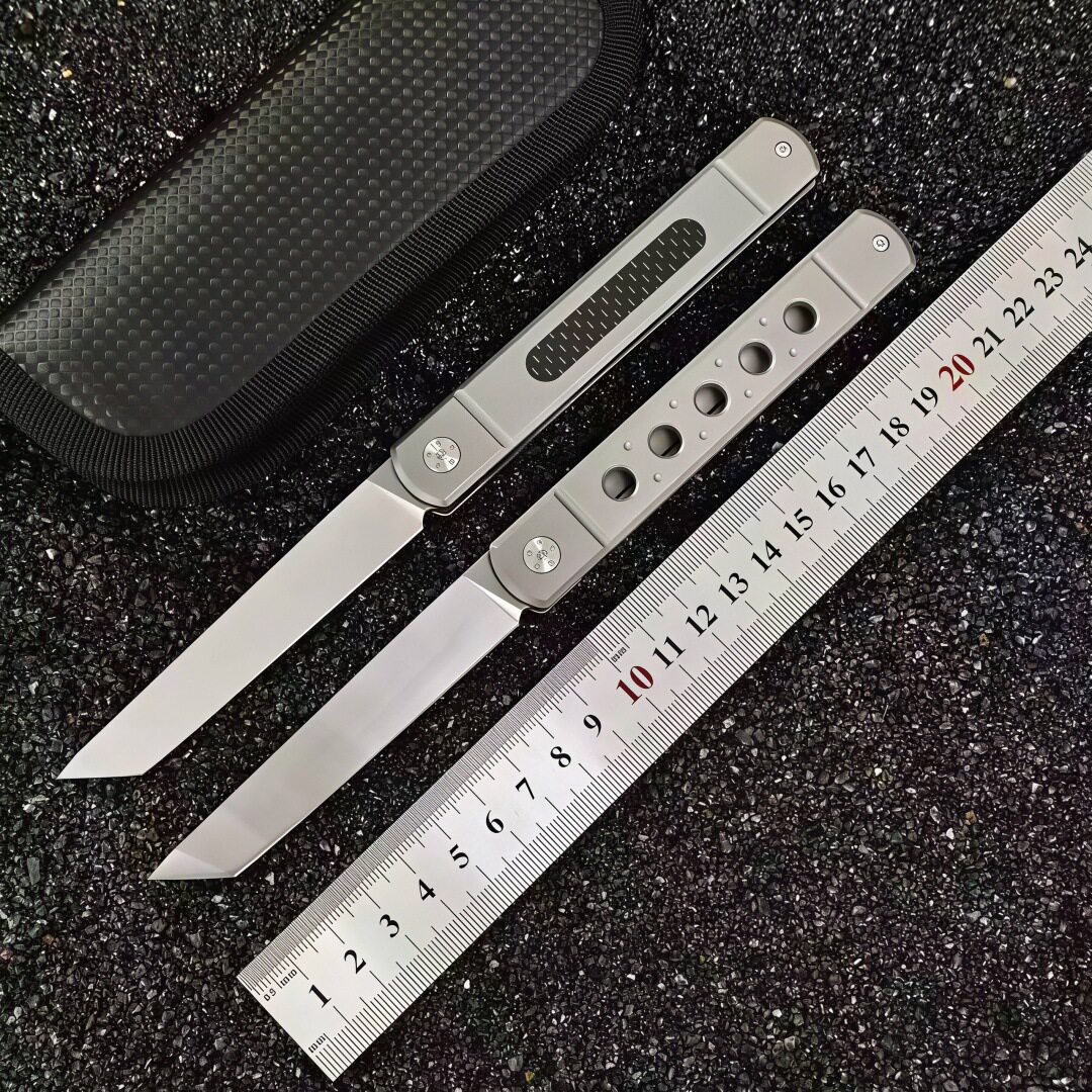 钛柄EDC刀具背夹便携小刀