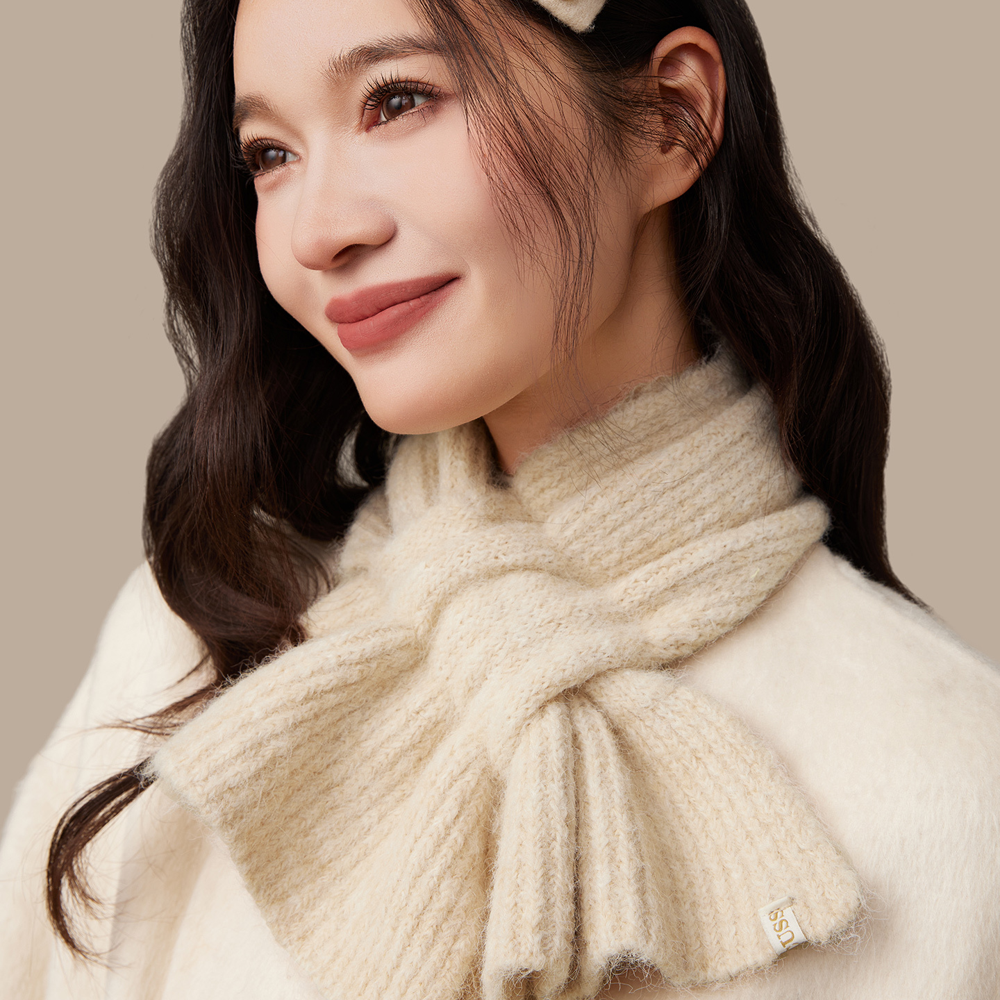 CACUSS围巾女冬季围脖护颈脖套