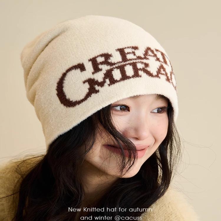 CACUSS帽子女秋冬新款毛线帽
