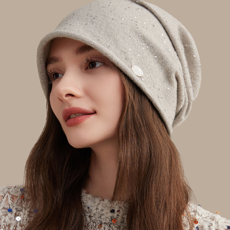 CACUSS女冬季针织帽毛线帽冷帽