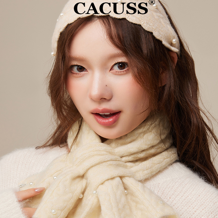 CACUSS小围巾女秋冬针织围脖脖套