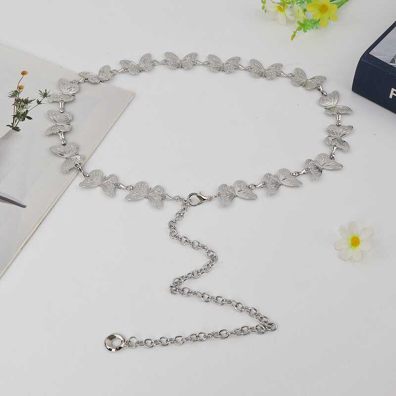 小皮带腰链女士韩版jk制服简约时尚百搭银白饰品2024新款配饰夏季