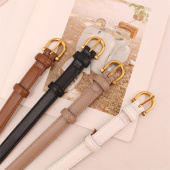 带细韩版 饰高级感牛仔裤 潮黑色 简约百搭腰带女装 皮带女士真皮时尚