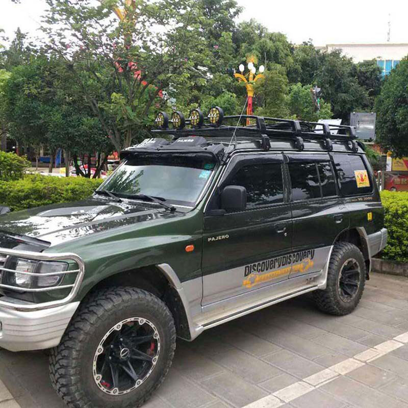 三菱猎豹黑金刚q6 帕杰罗v31v32v33奇兵改装行李架框车顶货架框筐