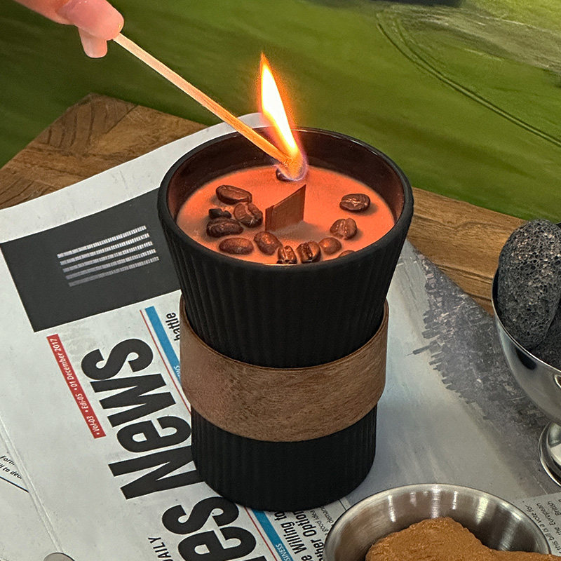kako黑咖啡香薰蜡烛礼盒家用卧室内新年生日礼物送男女生朋友闺蜜