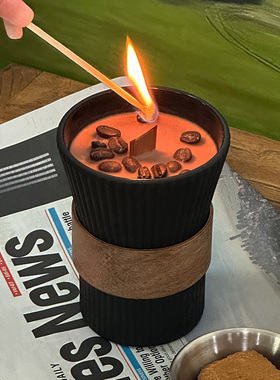 kako黑咖啡香薰蜡烛礼盒家用卧室内新年生日礼物送男女生朋友闺蜜