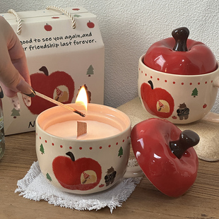 Kako苹果香薰蜡烛礼盒家用卧室内生日礼物送女生朋友闺蜜小宗高级