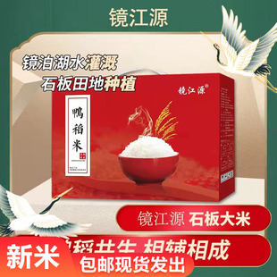 2025年新米黑龙江响水石板大米10斤东北稻花香5kg礼盒鸭稻米包邮