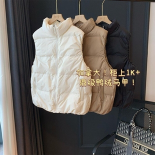 羽绒背心马甲面包服女冬 高端日系百搭叠穿宽松立领无袖 反季 清仓