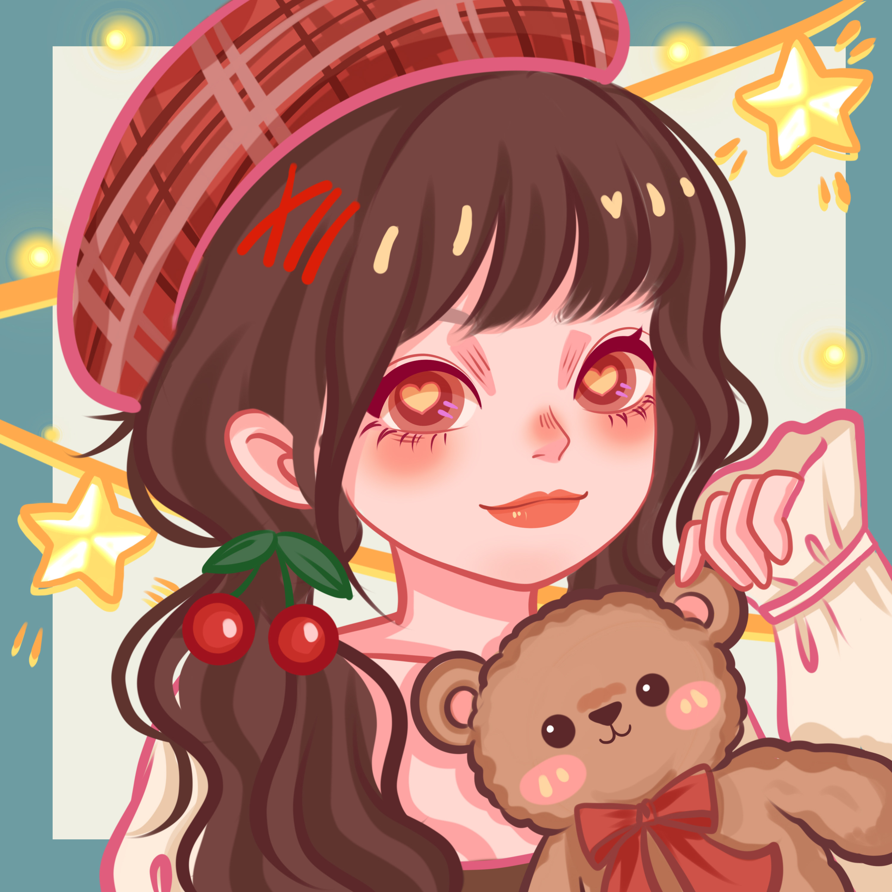 鸭鸭风q版手绘头像定制情侣真人动漫转卡通头像约稿漫画画像代画