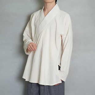 青山渐 宋制交领窄袖短衫纯棉素色传统汉服日常舒适透气春夏款