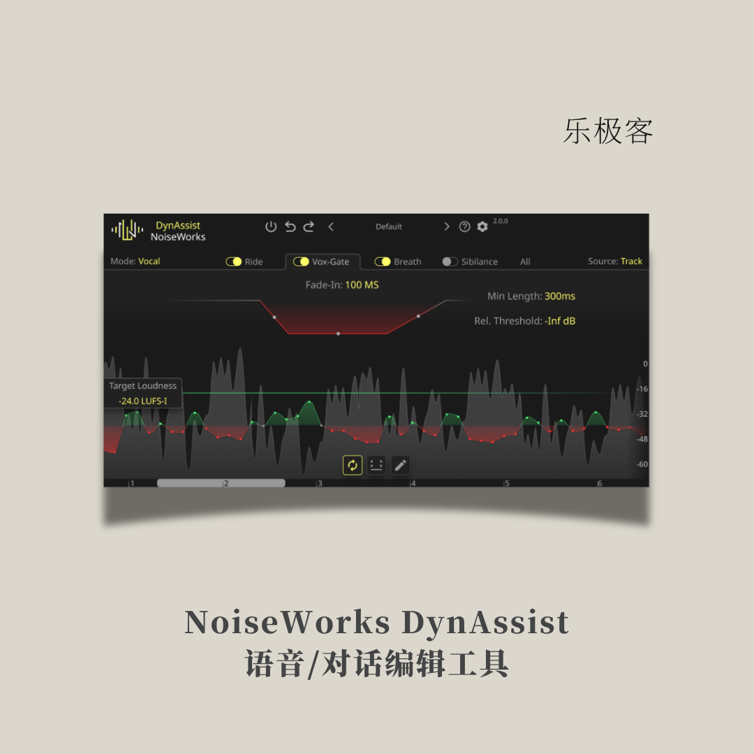 NoiseWorks DynAssist 语音对话编辑降噪动态工具