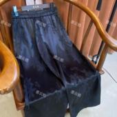 念言 复古时尚 新中式 高档优雅提花百搭直筒裤 国风休闲裤 女装