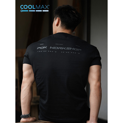 【POKOPLAN】经纬 COOLMAX 230g 正肩收袖口显壮百搭速干短袖T恤